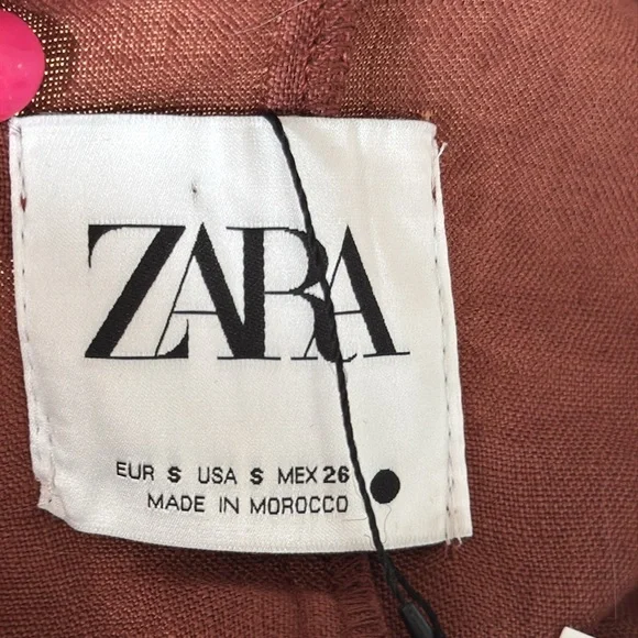 NWT Zara The Veronica Linen jumpsuit In Terracotta Size S - Picture 8 of 10
